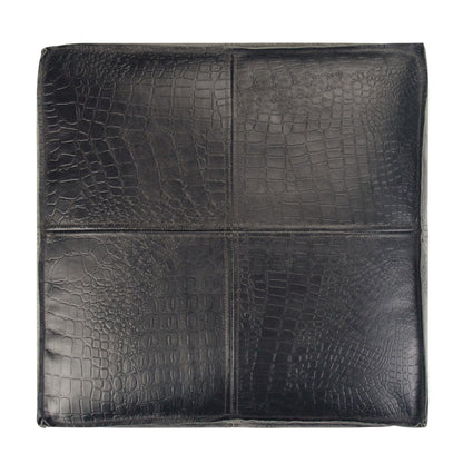 Textured Black | Brody 18 inch Square Pouf