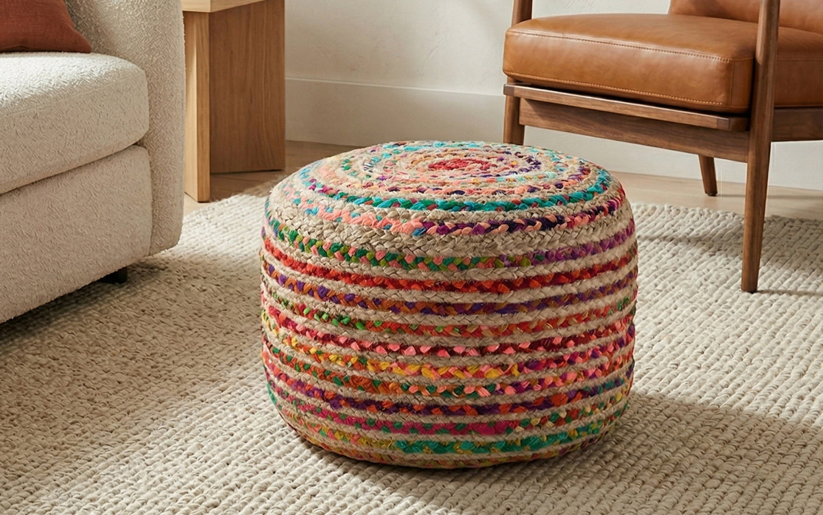 Multi-Color | Margo Round Pouf
