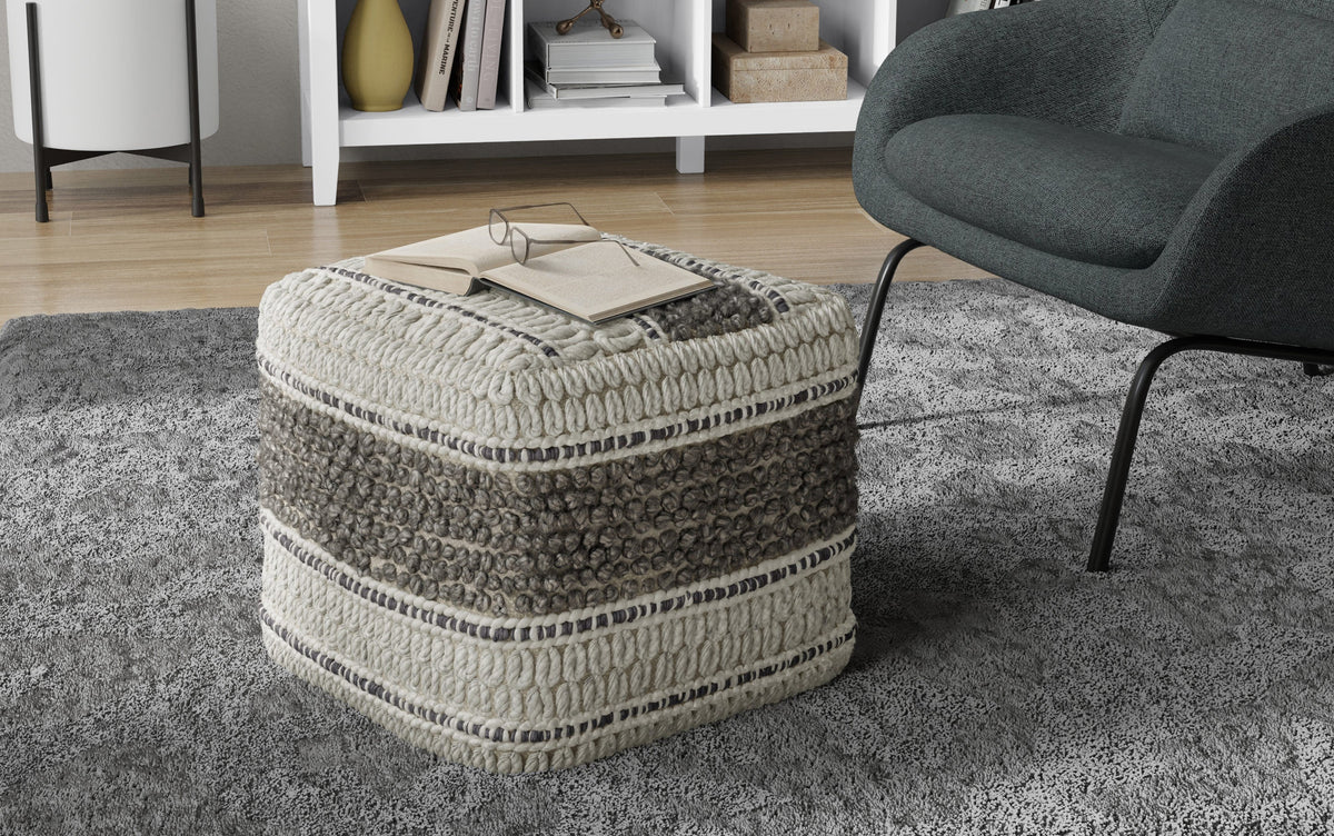 Brown/Natural | Grady Pouf