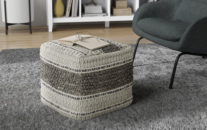 Brown/Natural | Grady Pouf