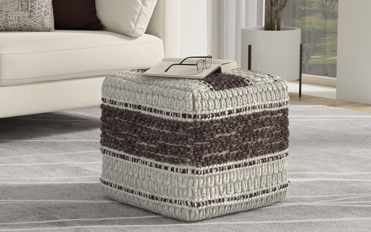 Magenta and Natural | Grady Pouf