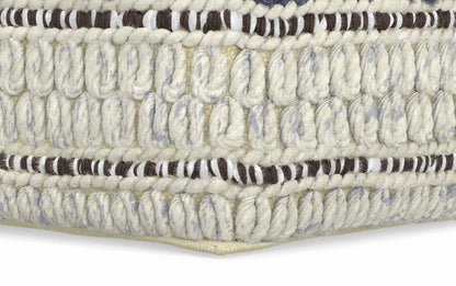 Blue/Natural | Grady Square Pouf