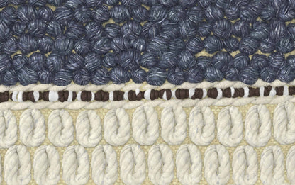 Blue/Natural | Grady Square Pouf
