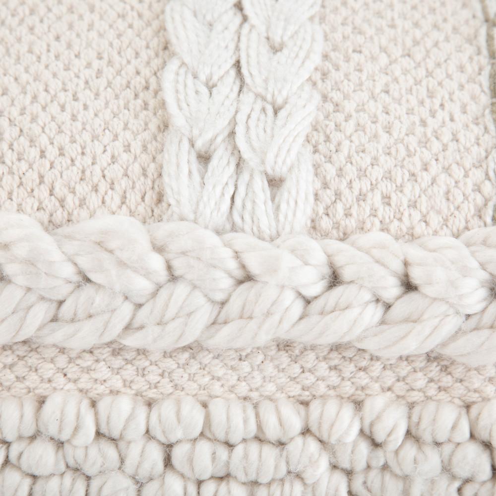 Natural/Cream | Sommer Square Pouf
