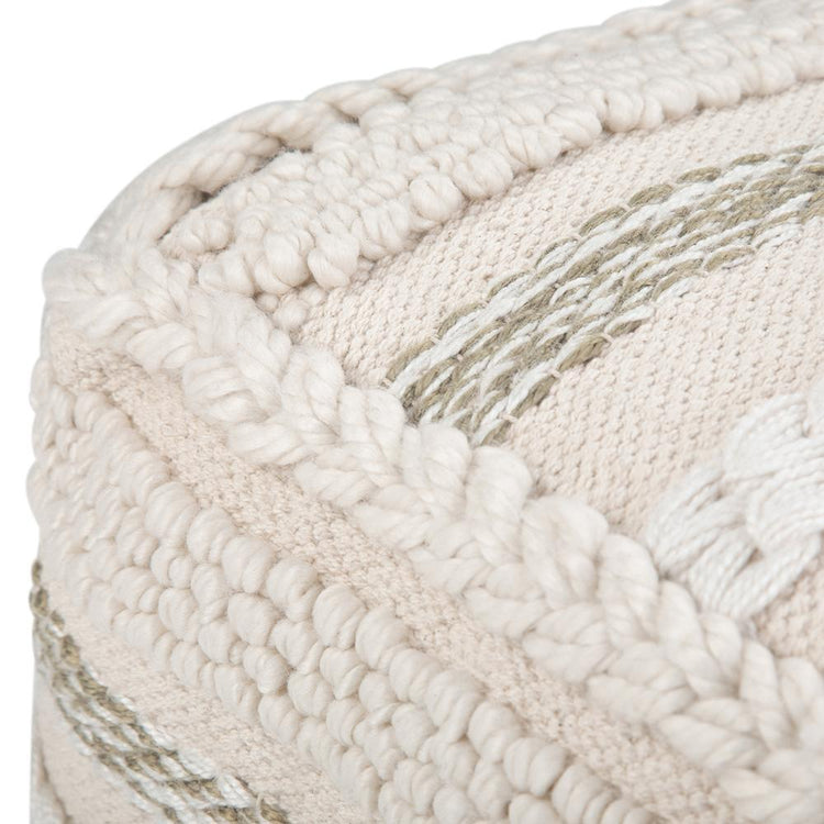 Natural/Cream | Sommer Square Pouf