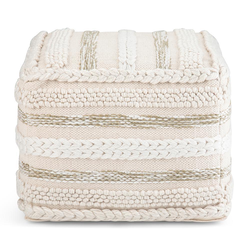 Natural/Cream | Sommer Square Pouf