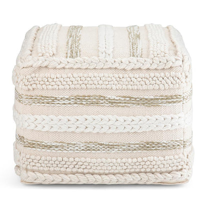 Natural/Cream | Sommer Square Pouf