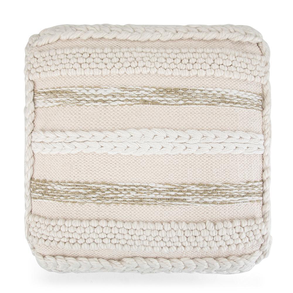 Natural/Cream | Sommer Square Pouf