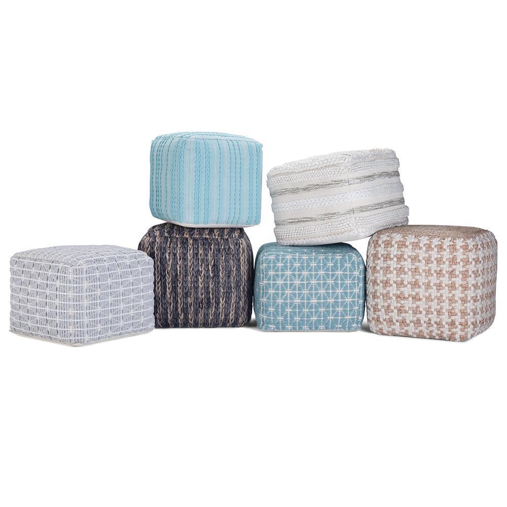 Natural/Cream | Sommer Square Pouf