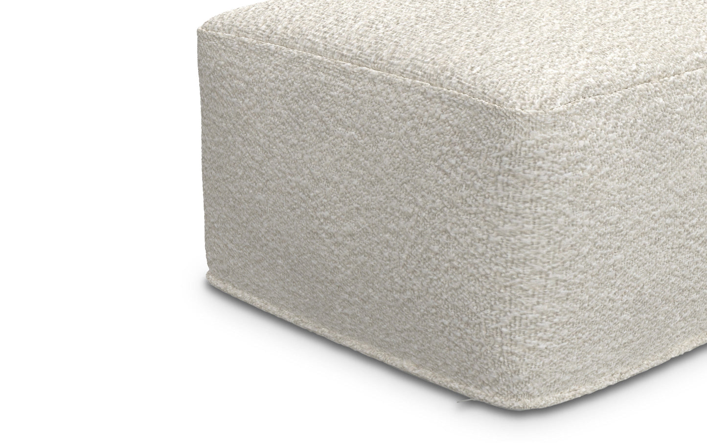 Ivory | Chantal Square Pouf
