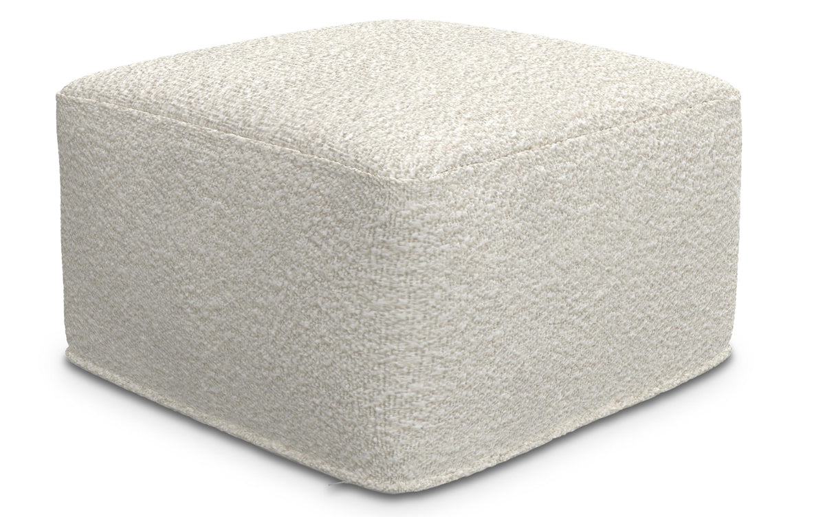 Ivory | Chantal Square Pouf