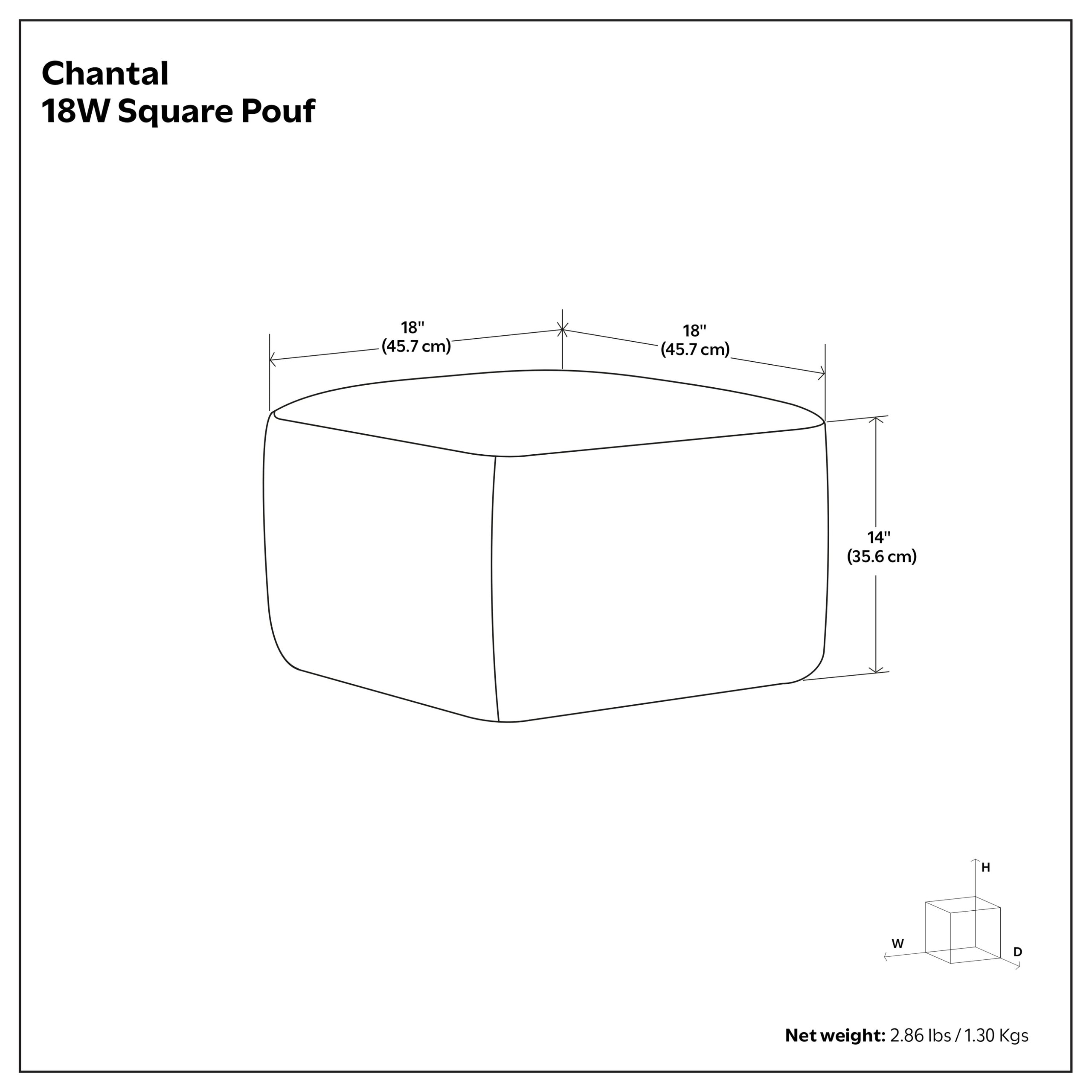 White | Chantal Round Pouf
