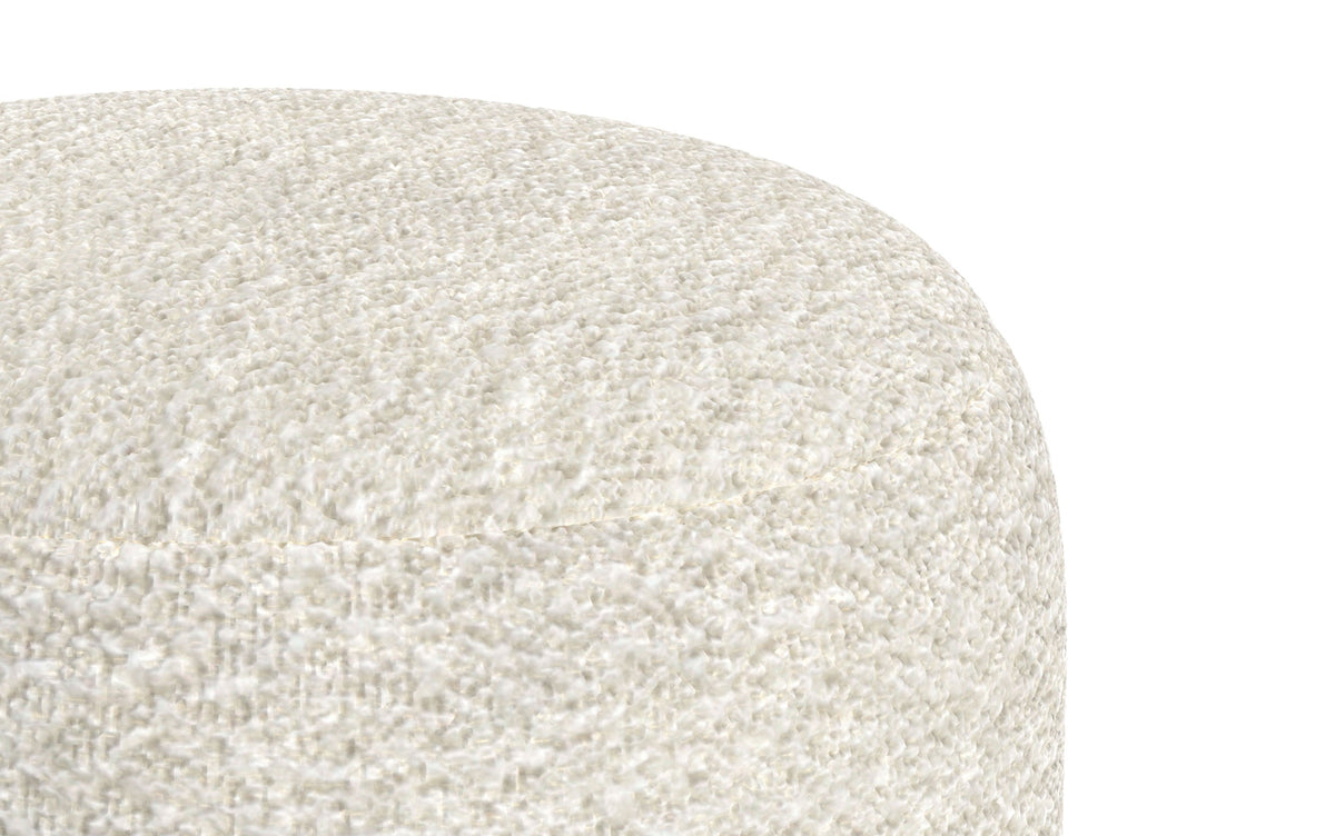 White | Chantal Round Pouf