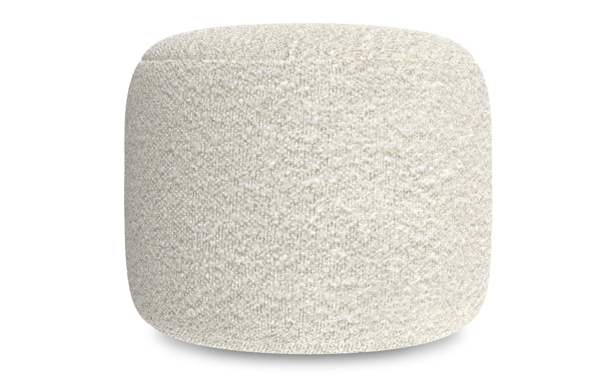 White | Chantal Round Pouf