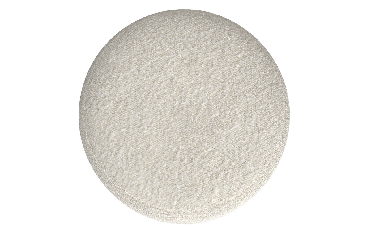 White | Chantal Round Pouf