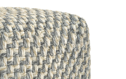 Blue/Beige | Beatrix Square Pouf