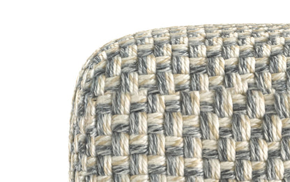 Blue/Beige | Beatrix Square Pouf