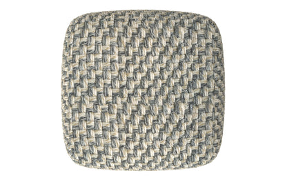 Blue/Beige | Beatrix Square Pouf