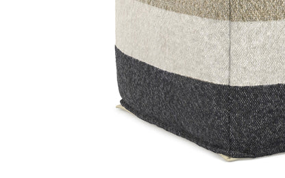 Black/Cream/Sand | Claudette Square Pouf