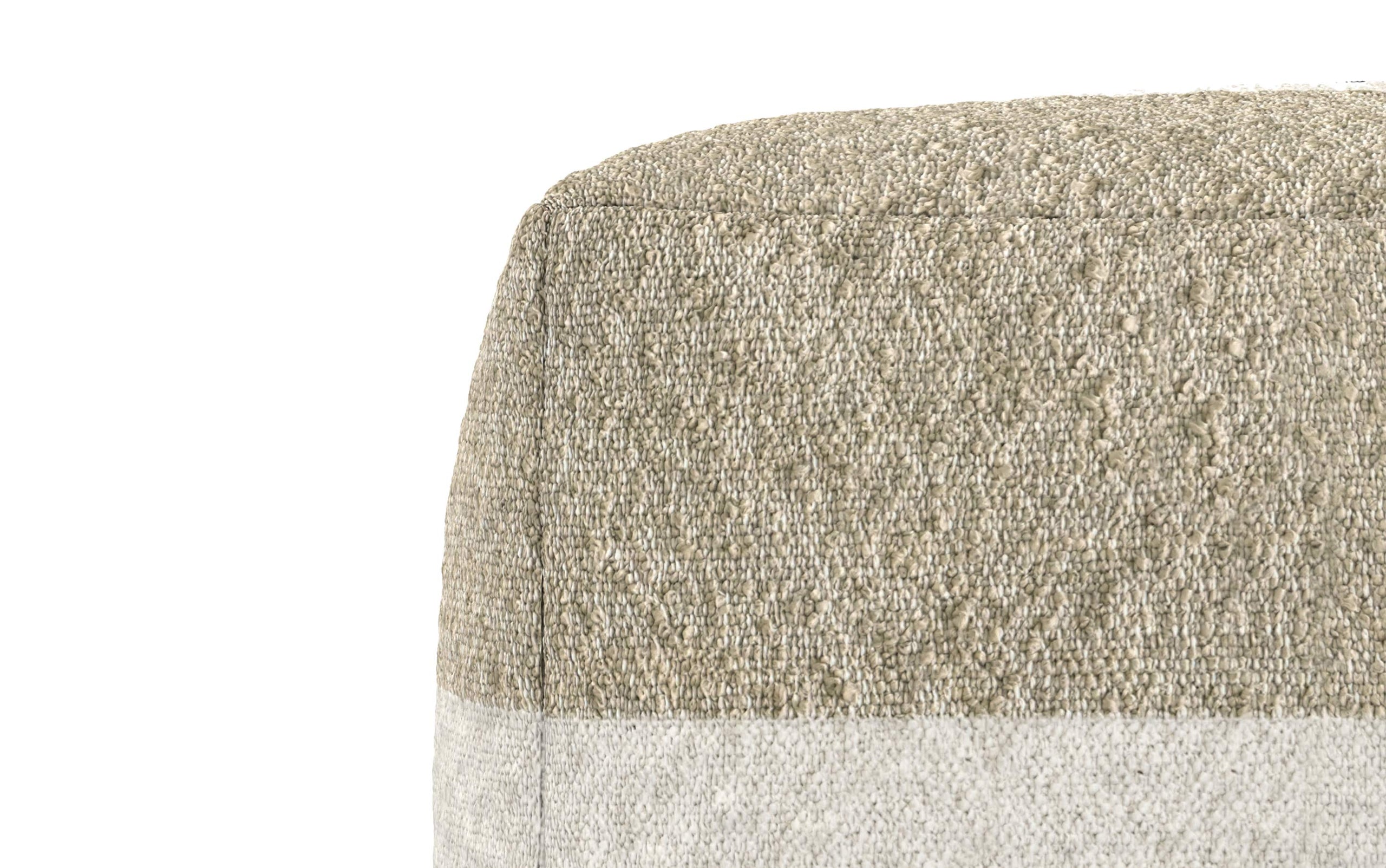 Black/Cream/Sand | Claudette Square Pouf