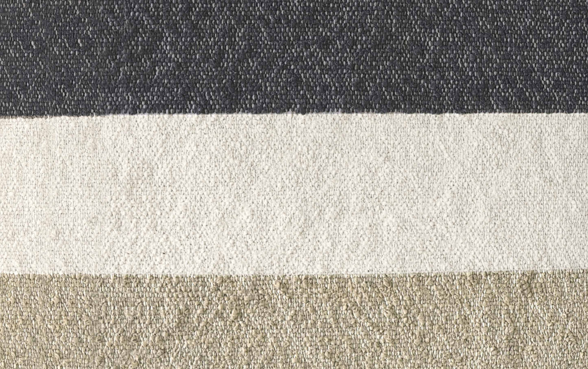 Black/Cream/Sand | Claudette Square Pouf