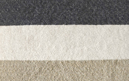 Black/Cream/Sand | Claudette Square Pouf