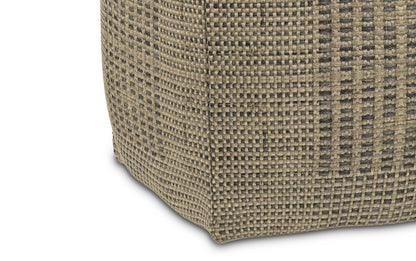 Delilah Square Woven Pouf