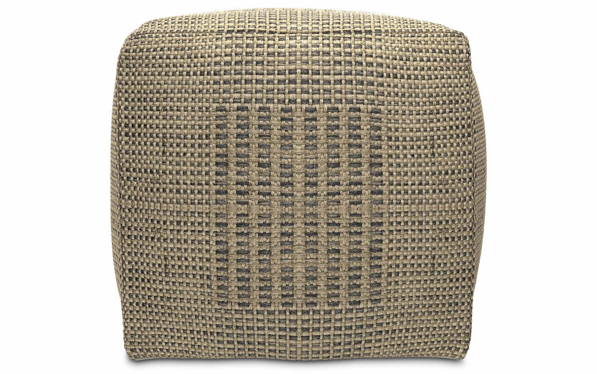 Delilah Square Woven Pouf