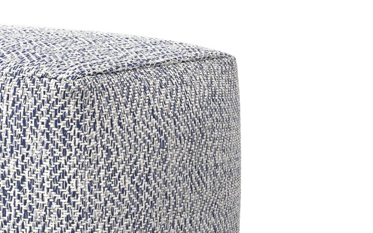 Blue | Nate 18 inch Square Pouf