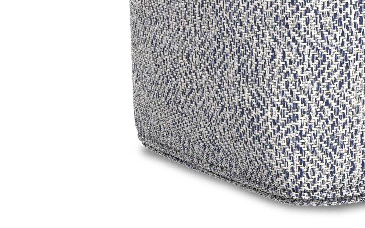 Blue | Nate 18 inch Square Pouf