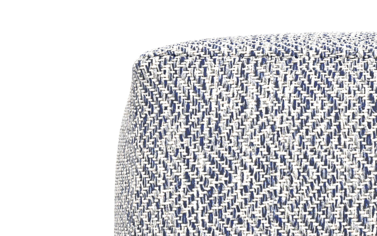 Blue | Nate 18 inch Square Pouf