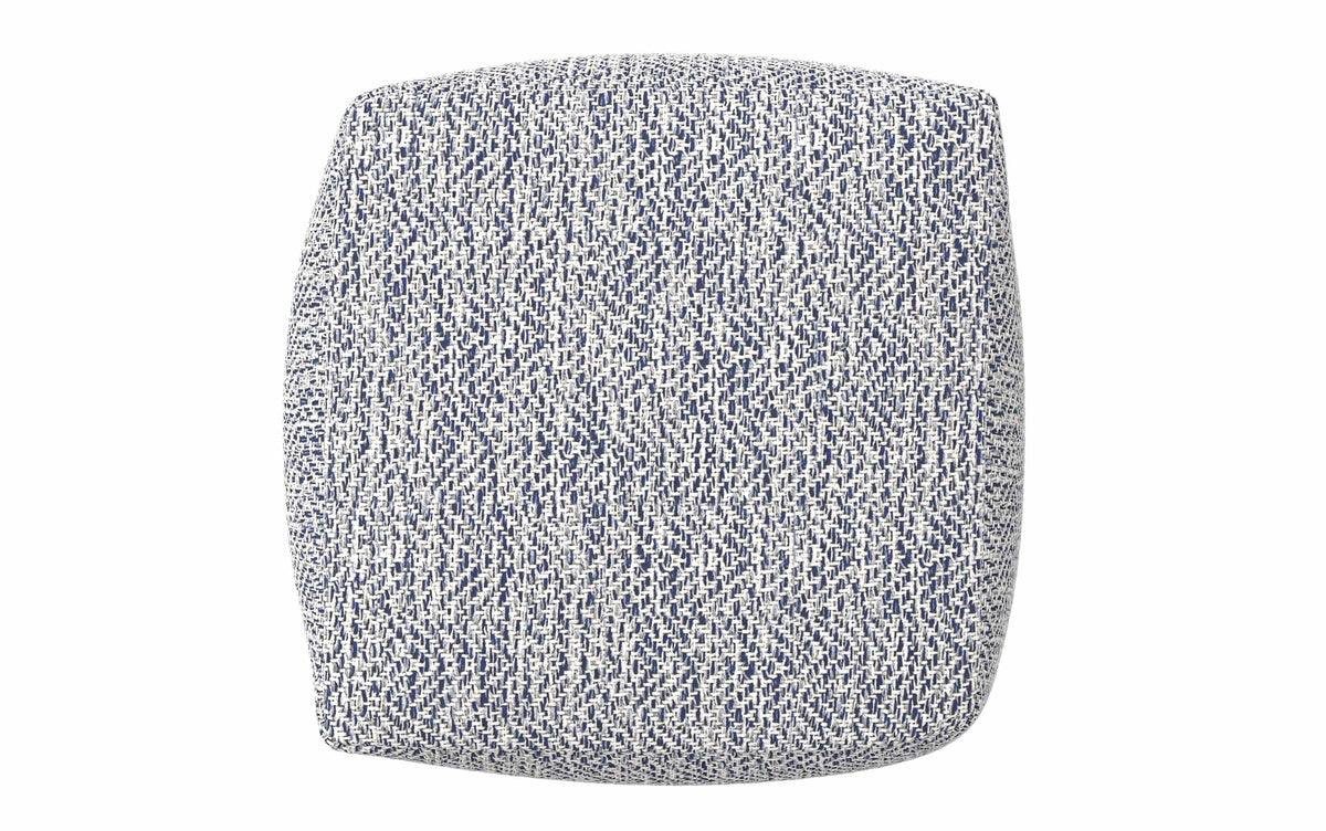 Blue | Nate 18 inch Square Pouf