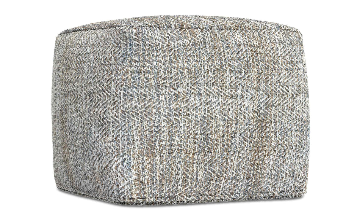 Grey | Nate 18 inch Square Pouf