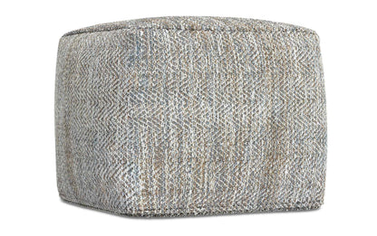 Grey | Nate 18 inch Square Pouf