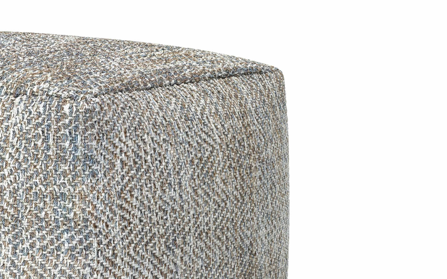 Grey | Nate 18 inch Square Pouf