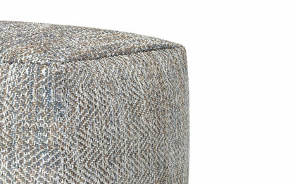Grey | Nate 18 inch Square Pouf