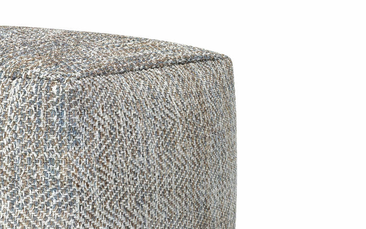 Grey | Nate 18 inch Square Pouf