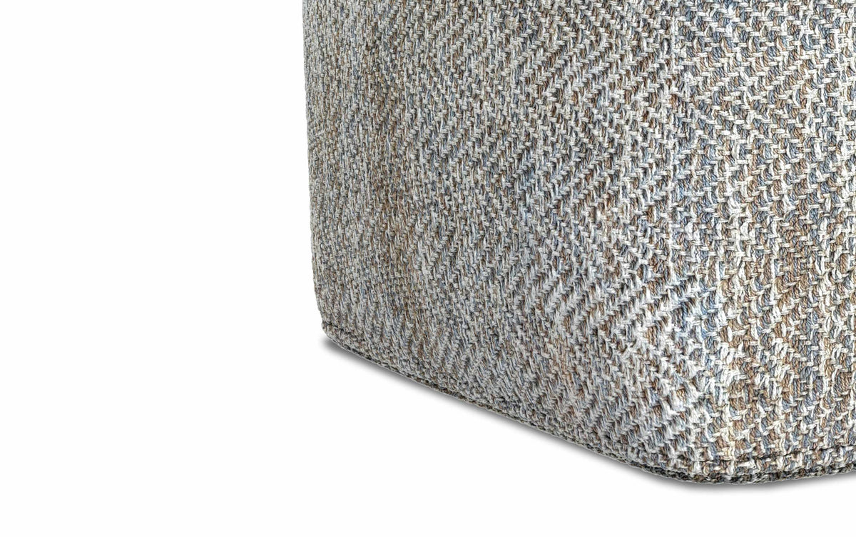 Grey | Nate 18 inch Square Pouf