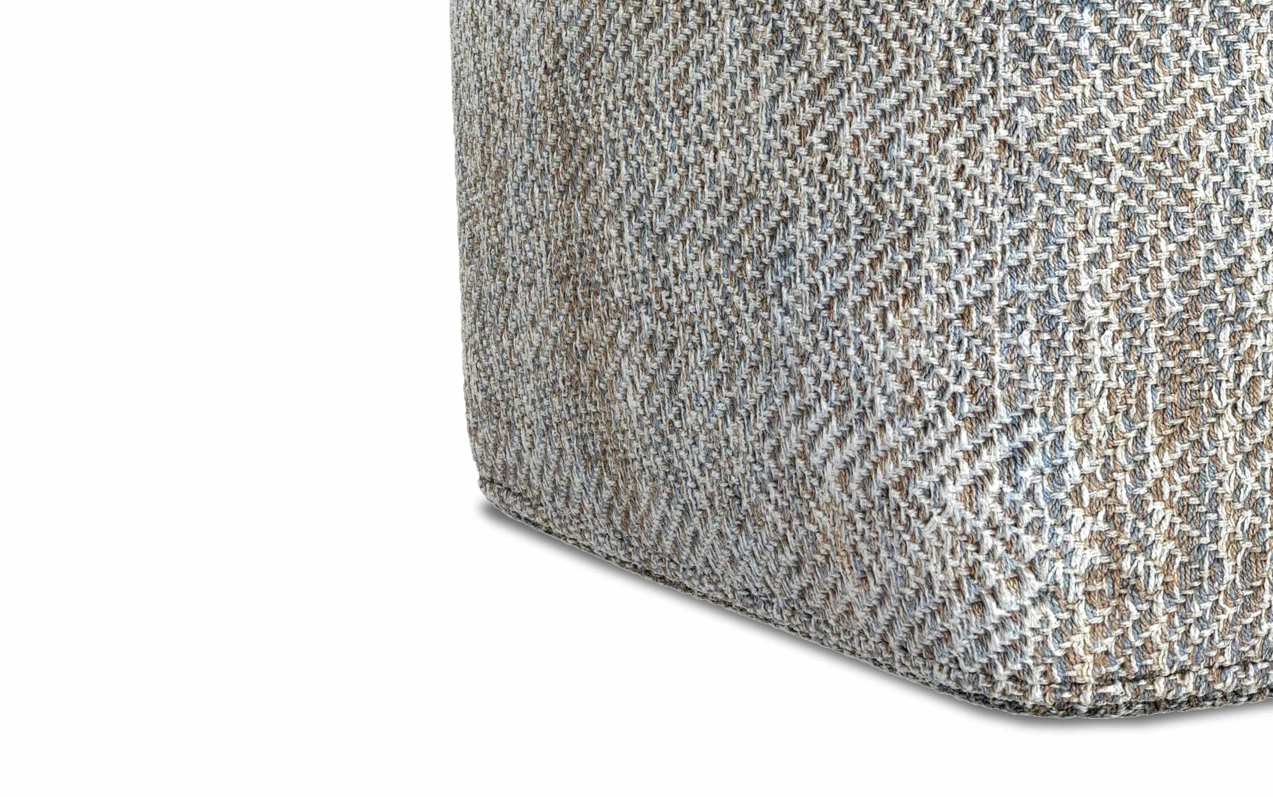 Grey | Nate 18 inch Square Pouf