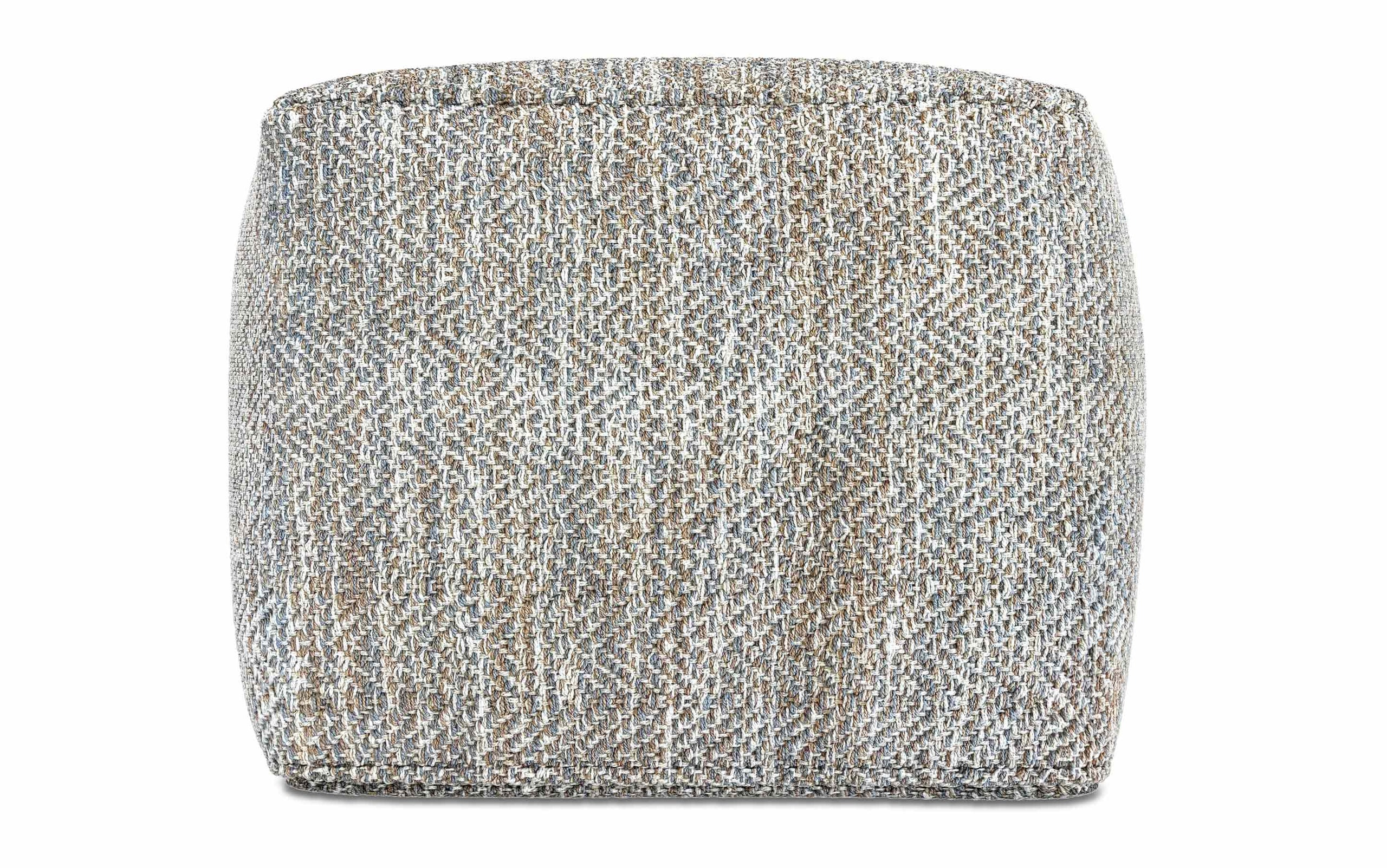 Grey | Nate 18 inch Square Pouf