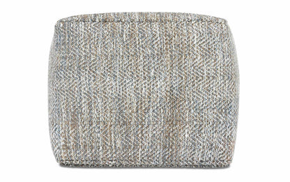 Grey | Nate 18 inch Square Pouf
