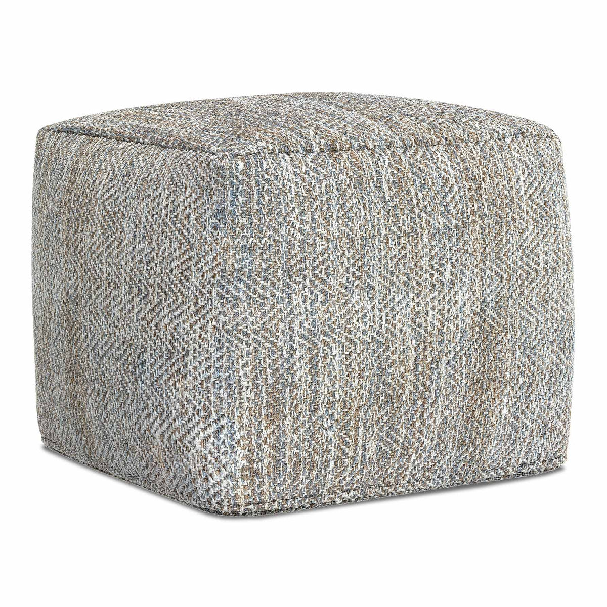 Grey | Nate 18 inch Square Pouf