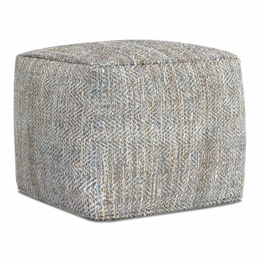 Grey | Nate 18 inch Square Pouf