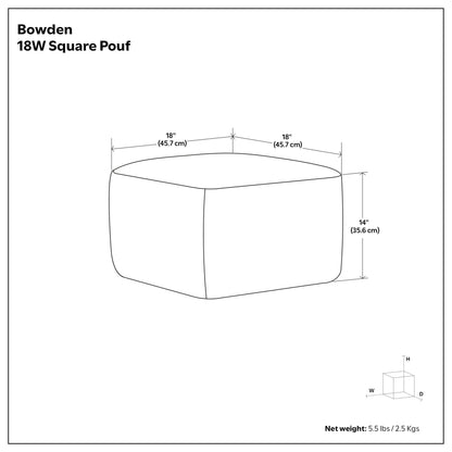 Bowden Square Pouf Ottoman
