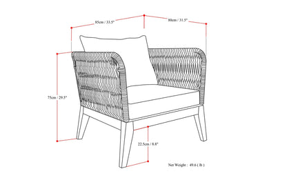 Santiago Outdoor Conversation Chair