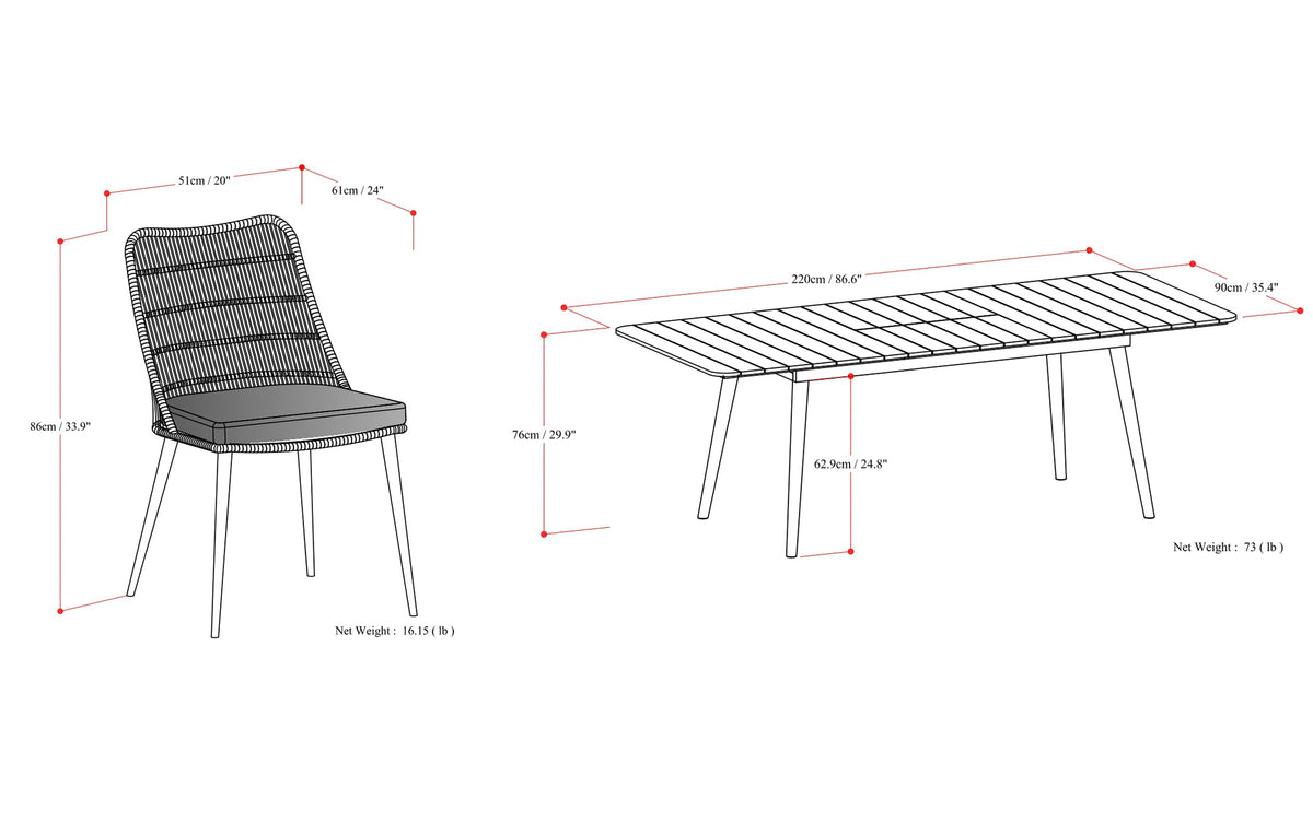 Beachside 9 Piece Outdoor Dining Set