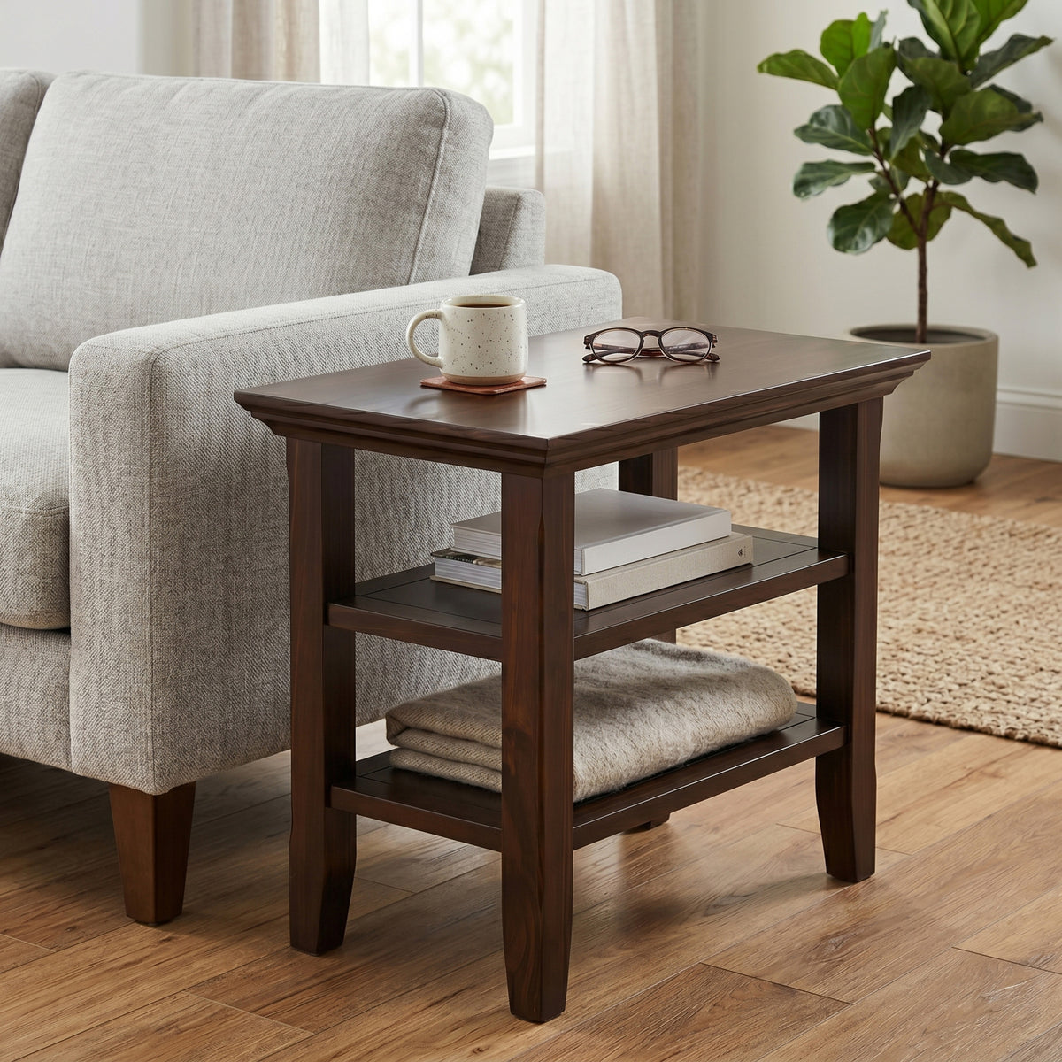 Brunette Brown | Acadian Narrow Side Table