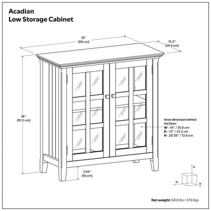 Brunette Brown | Acadian Low Storage Cabinet