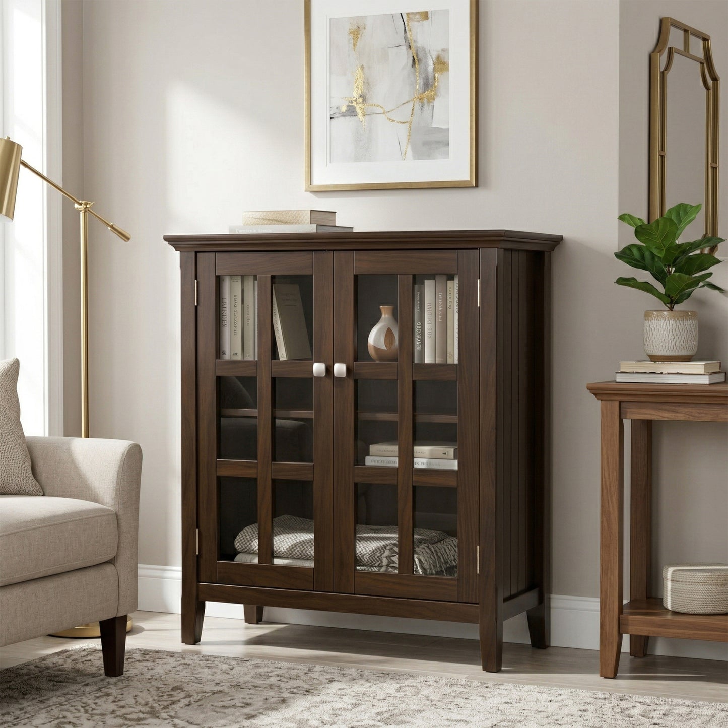 Brunette Brown | Acadian Low Storage Cabinet