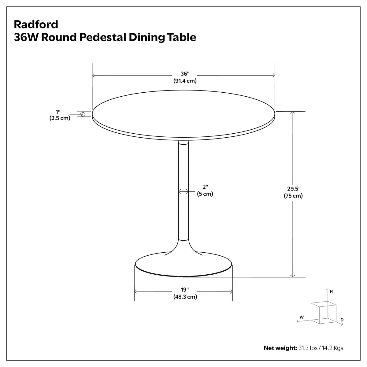 Radford Dining Table in Mango